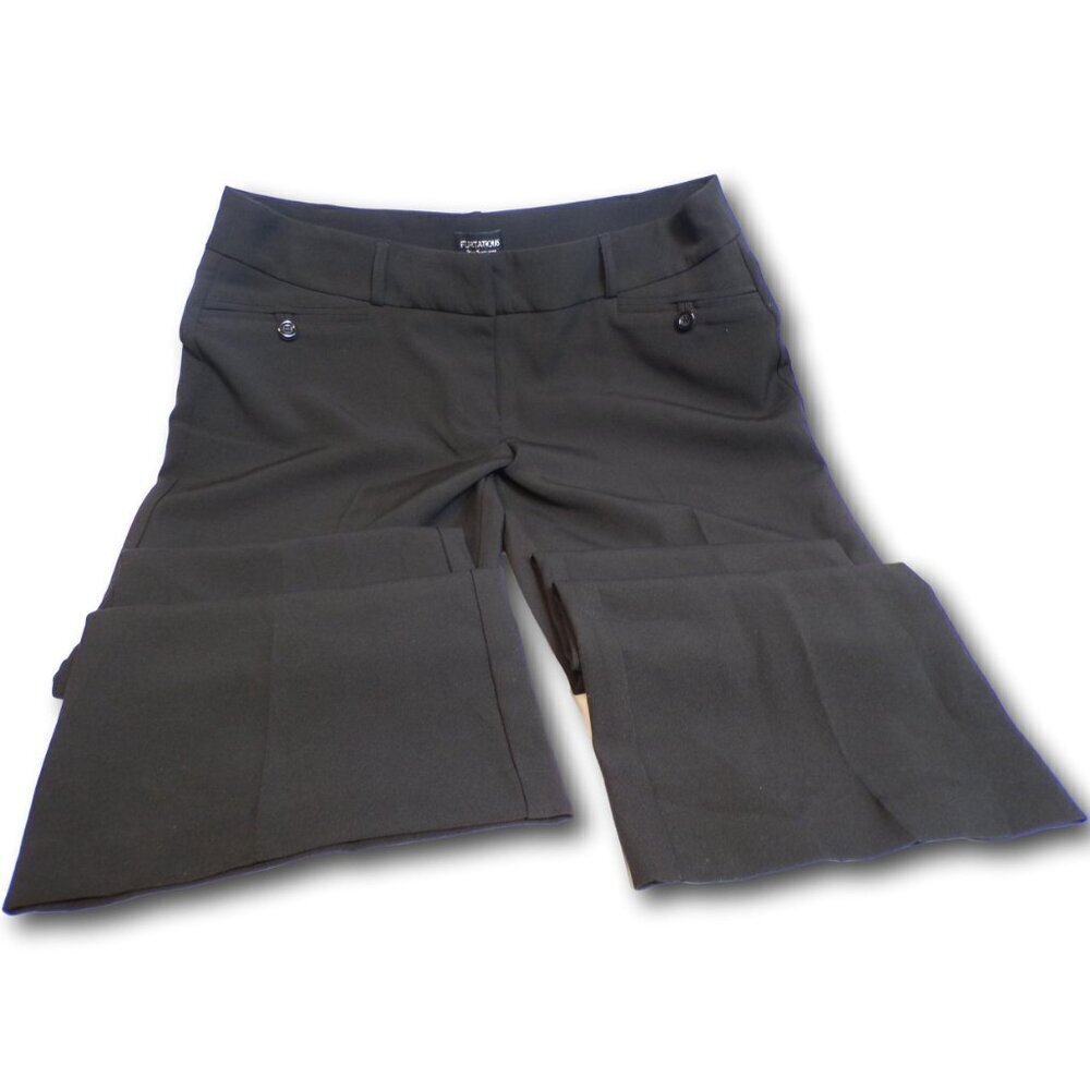 Flirtations Black Stretch Low Rise Career Business Comfort Pants 13